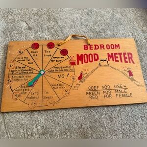 Wooden Bedroom Mood Meter Sign